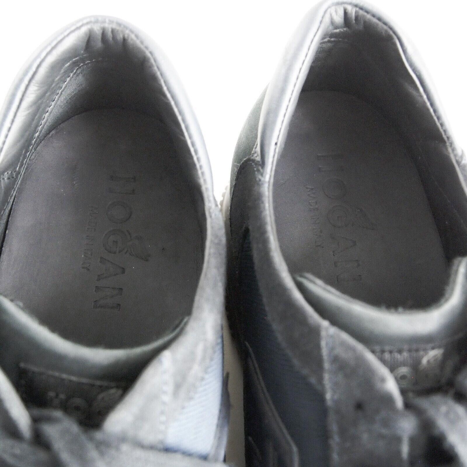 Hogan Hogan Sneakers Black Blue Leather Suede Mens US 12 EU 45 Size US 12 / EU 45 - 7 Thumbnail