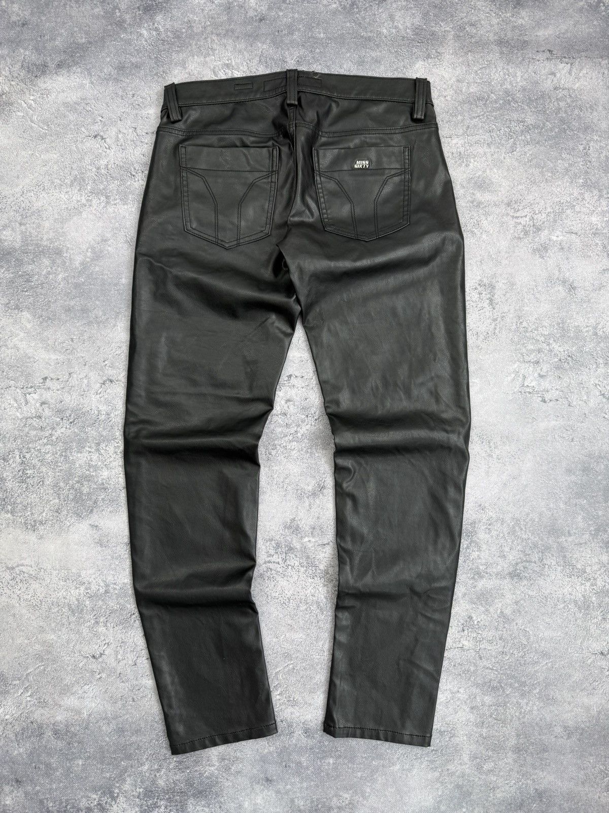 Miss Sixty Miss Sixty Faux Leather Pants Black Zip Shot Vintage Y2K Size 27" / US 4 / IT 40 - 18 Thumbnail