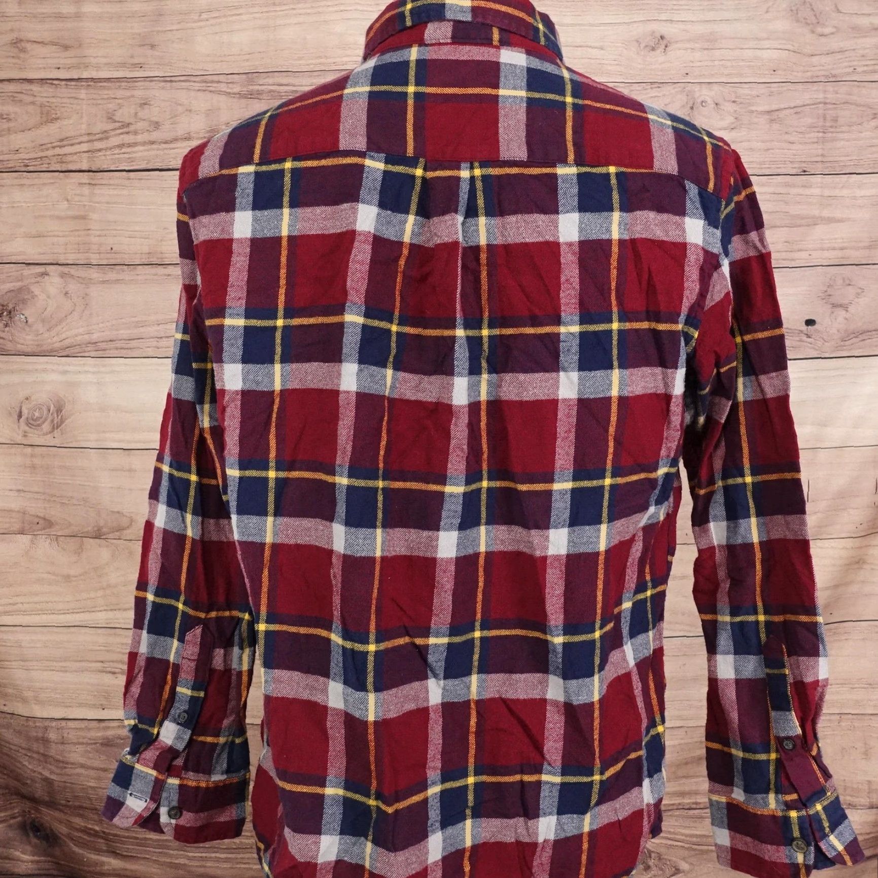 Chaps Chaps Mens Button-Up Shirt Long Sleeve Plaid Flannel Red Cotton M Size US M / EU 48-50 / 2 - 4 Thumbnail