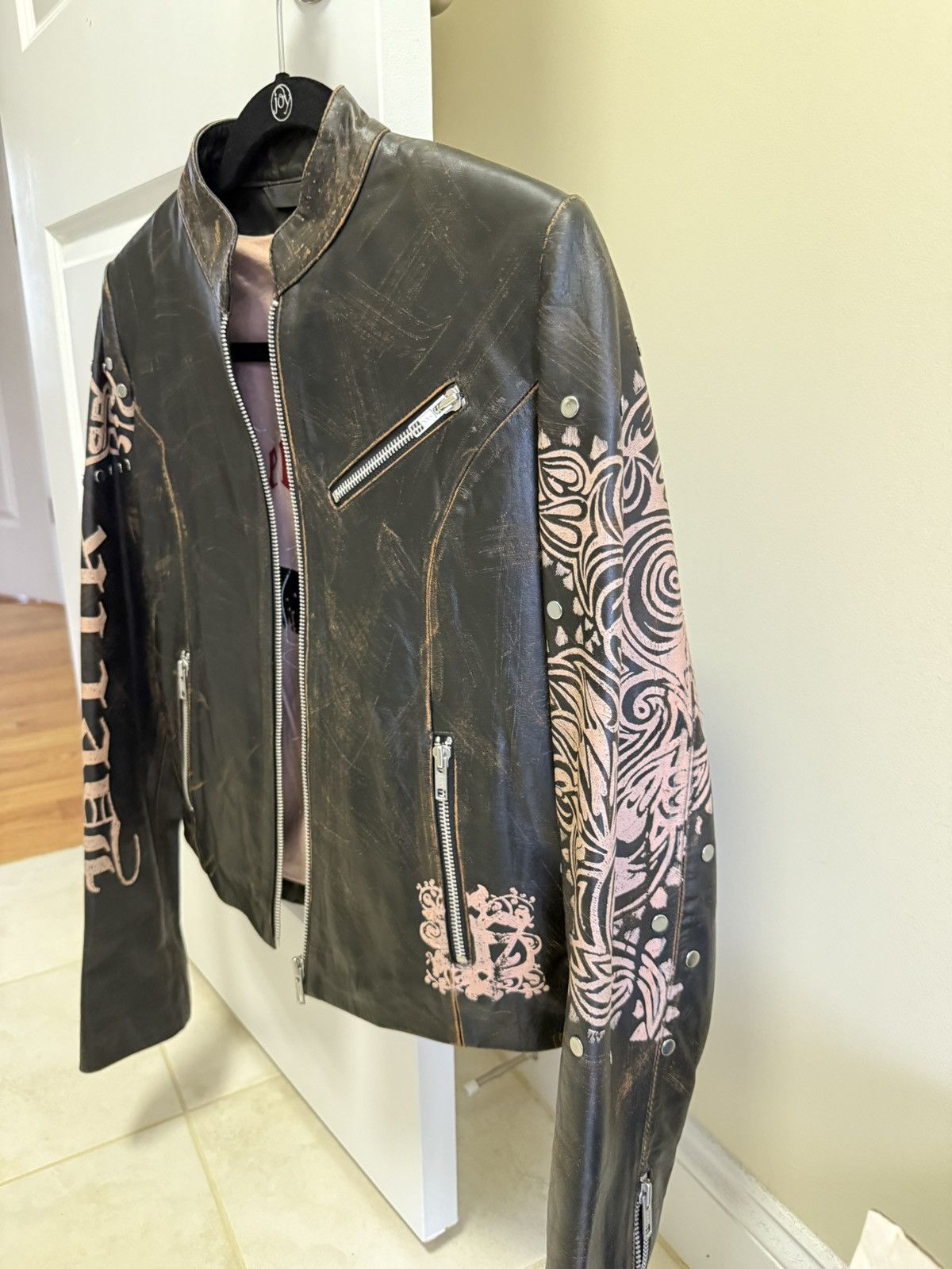 Christian Audigier × Ed Hardy × Japanese Brand japanese archive studded leather jacket Size S / US 4 / IT 40 - 6 Thumbnail