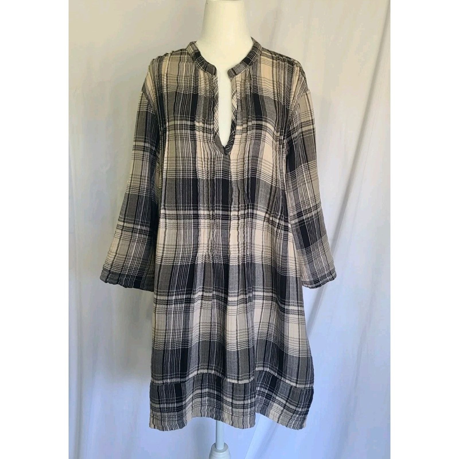 CP Shades CP Shades Black & Gray Plaid Regina Tunic Dress Medium Size M / US 6-8 / IT 42-44 - 1 Thumbnail