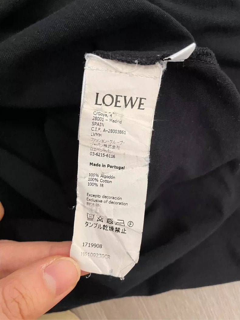 Loewe LOEWE Classic black embroidered logo short sleeve T-shirt Size S / US 4 / IT 40 - 2 Thumbnail