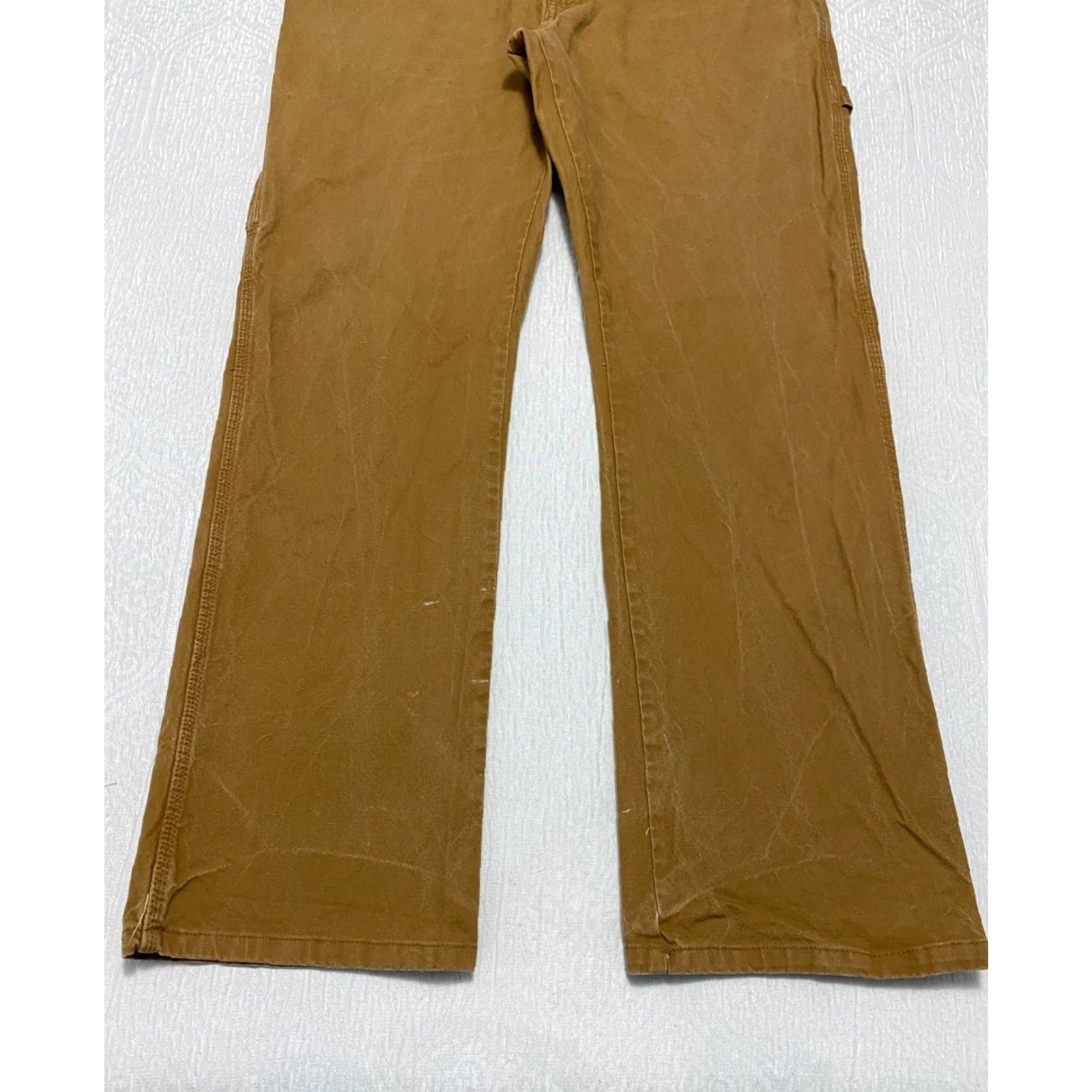 Dickies Dickies Carpenter Work Pants Men's 36x32 Brown Canvas Cotton Spandex Regular Straight Pockets Workplace Utility Jeans Size US 36 / EU 52 - 7 Thumbnail