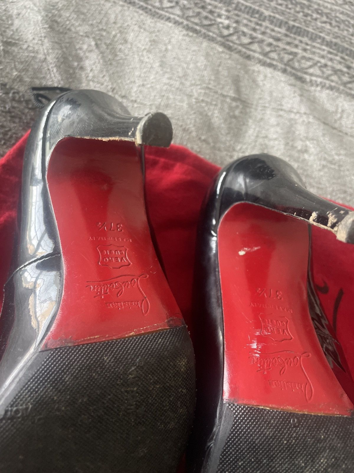 Christian Louboutin Black patent pumps Size US 7.5 / IT 37.5 - 2 Thumbnail