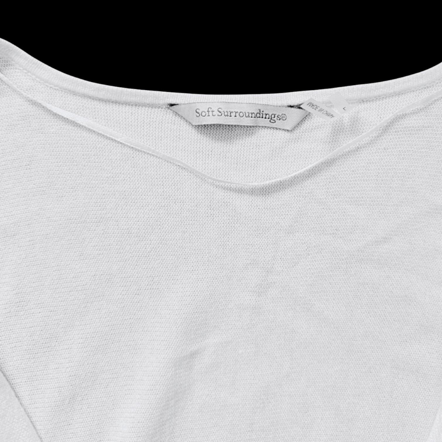 NBDN Nobrandedon Soft Surroundings White Top | Size L Size L / US 10 / IT 46 - 5 Thumbnail