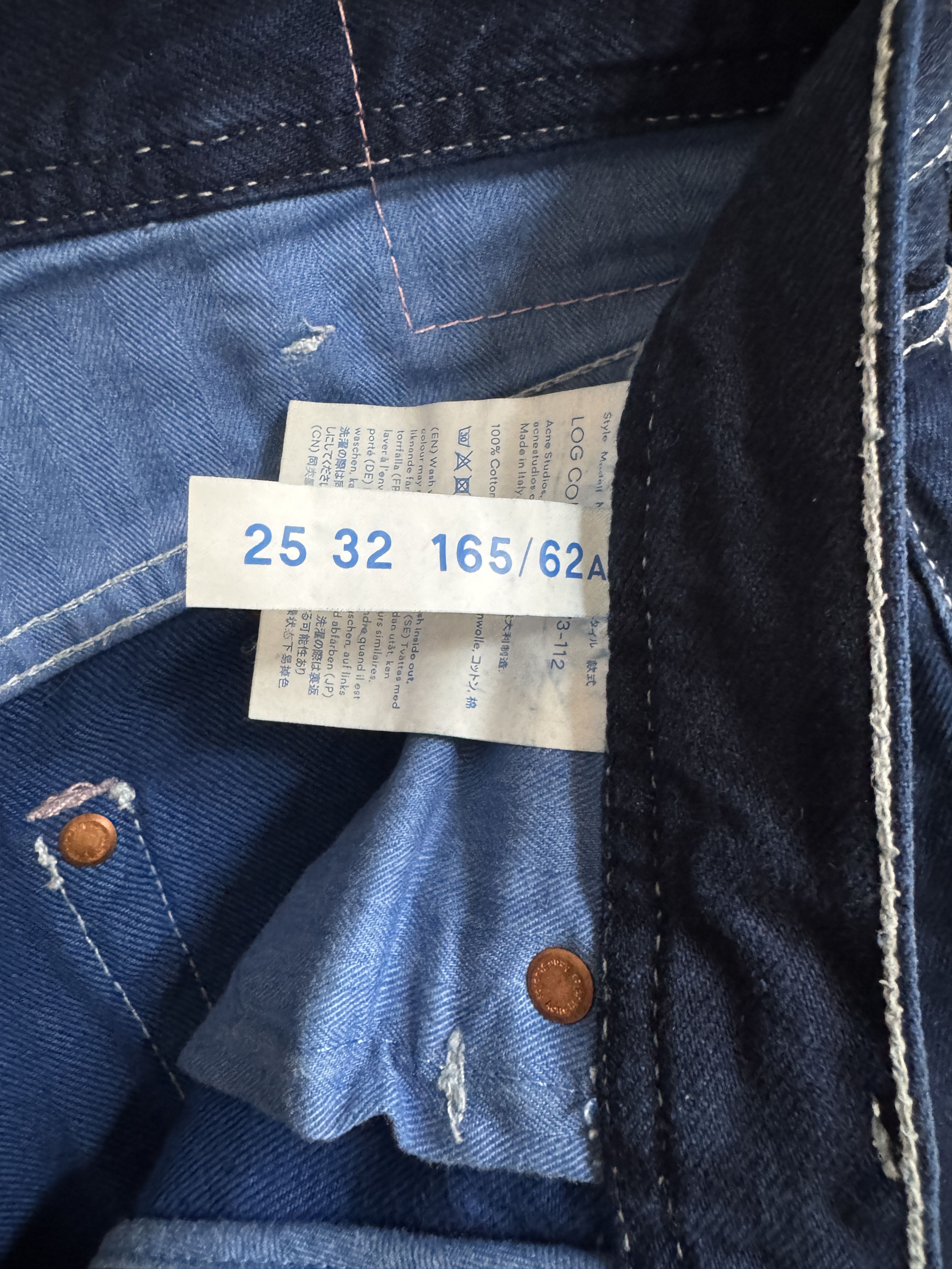 Acne Studios Bla Konst Jeans - Log Cobolt Size 25" / US 0 / IT 36 - 6 Thumbnail