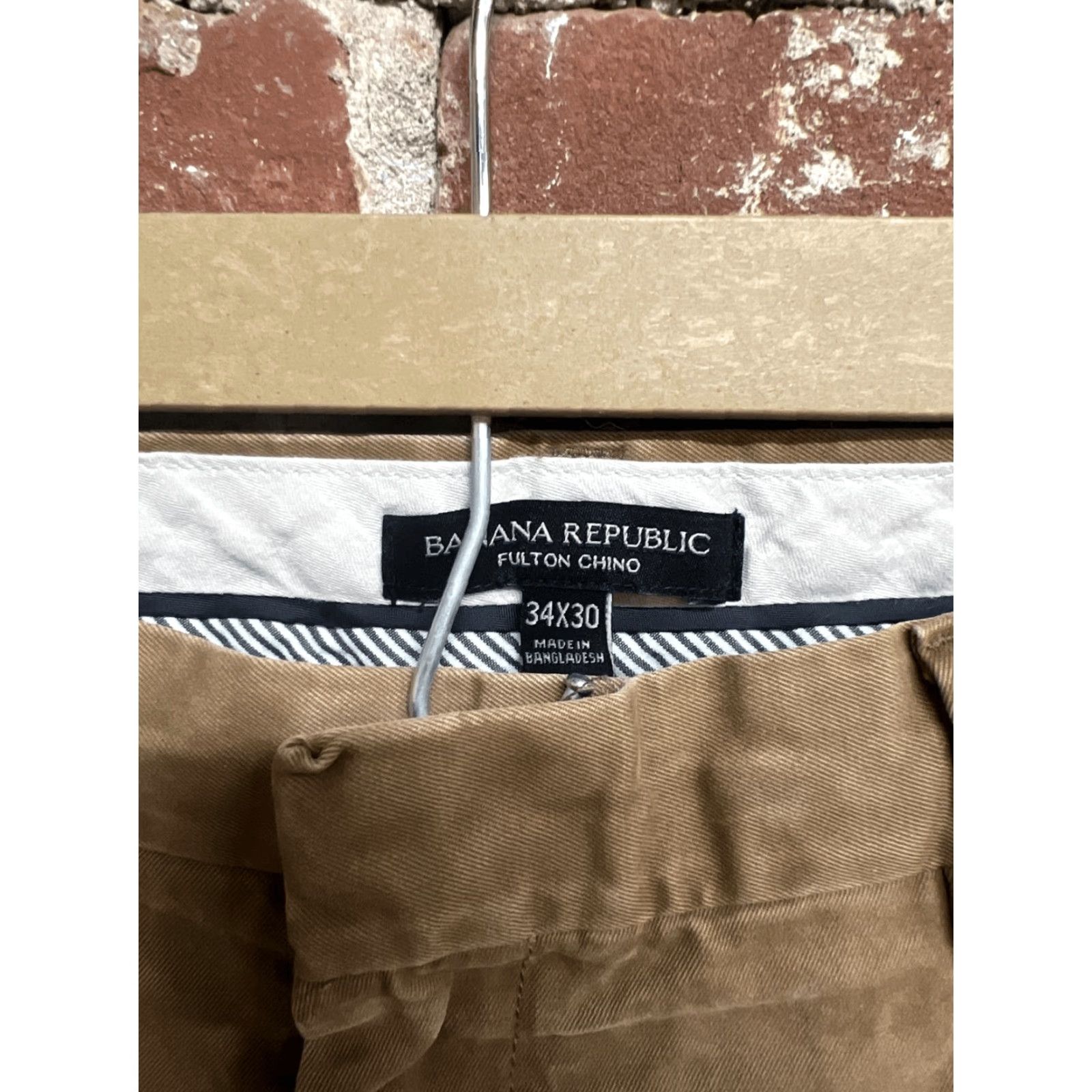 Banana Republic Banana Republic Mens Chino Pants Regular Size 34 Beige Fulton Khaki 30 Inseam Mens Size US 34 / EU 50 - 3 Thumbnail