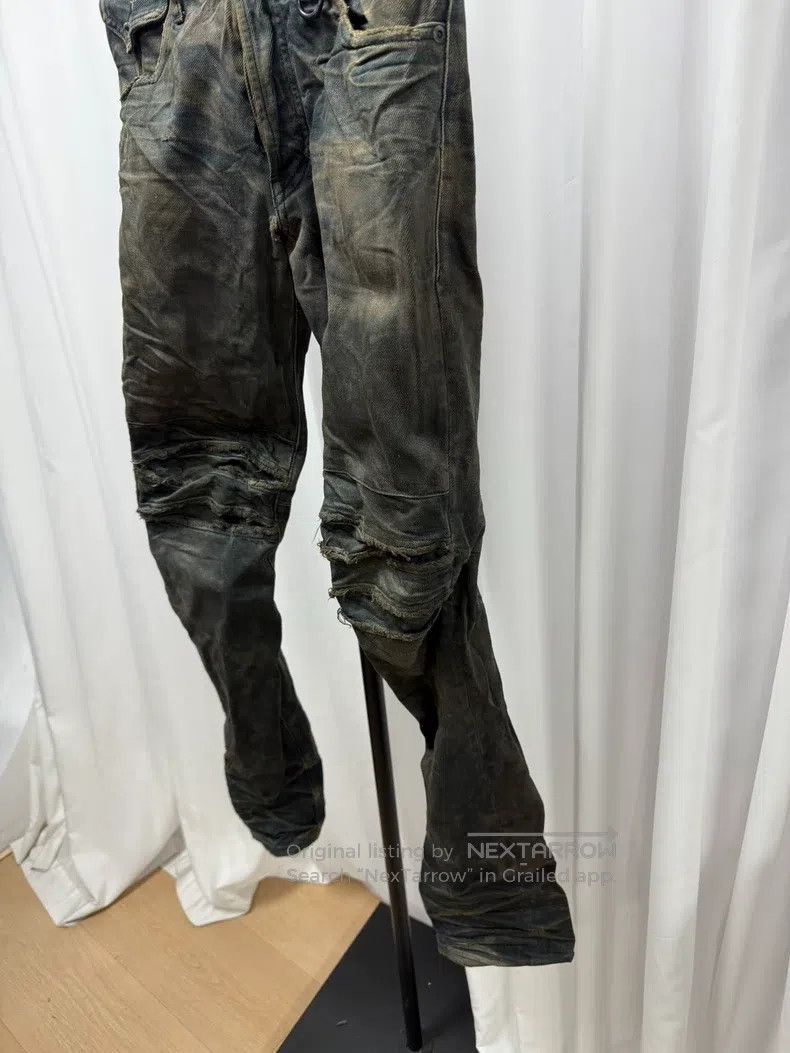 Julius Julius Peak Blue Clay Dye Crooked Sword Creased Trousers Size US 27 - 4 Thumbnail