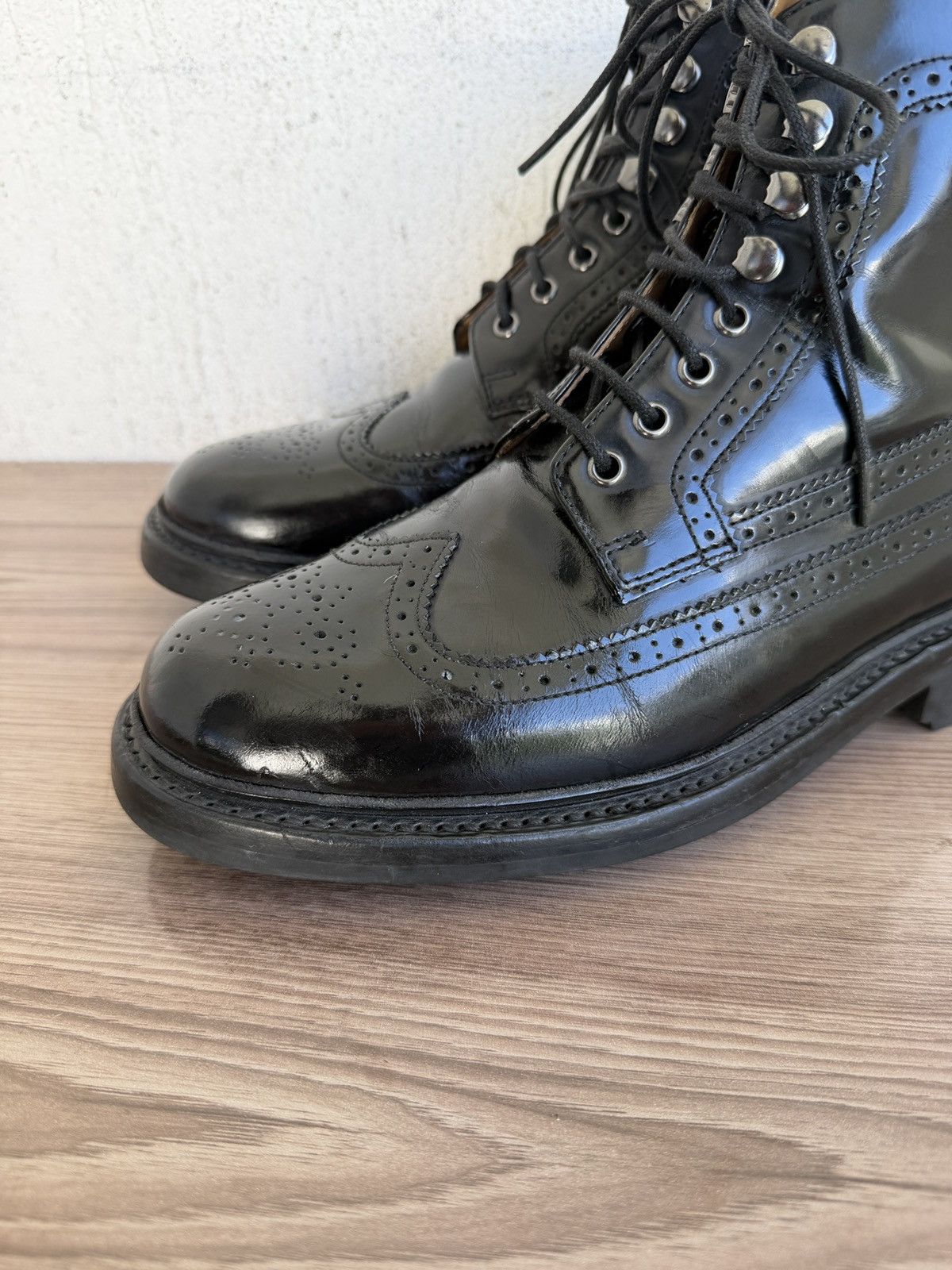 Grenson Fred shell cordovan brogue boots Size US 8 / EU 41 - 2 Thumbnail