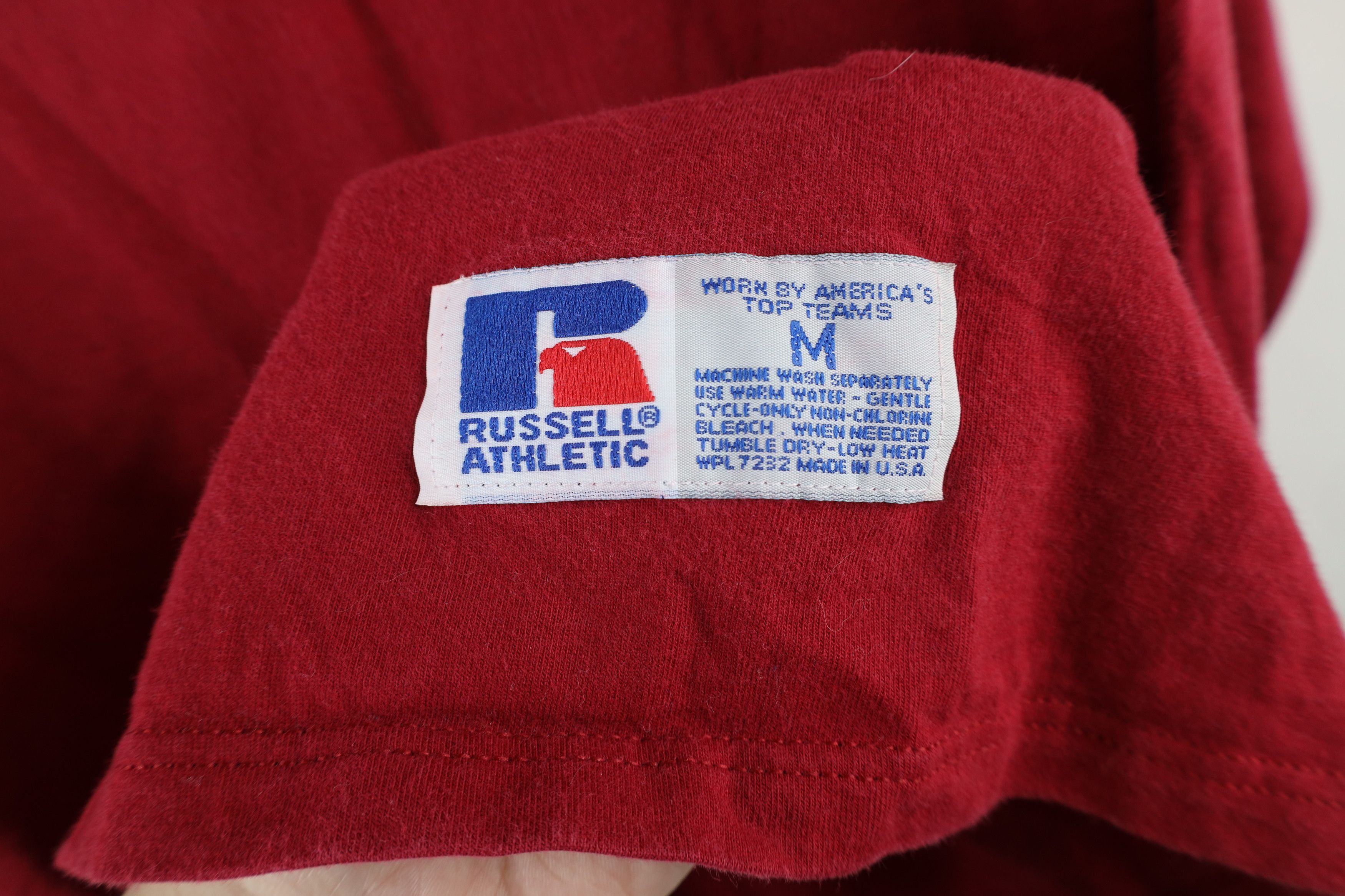 Russell Athletic Vintage 90s Russell Athletic Long Sleeve T-Shirt Red USA Size US M / EU 48-50 / 2 - 4 Thumbnail