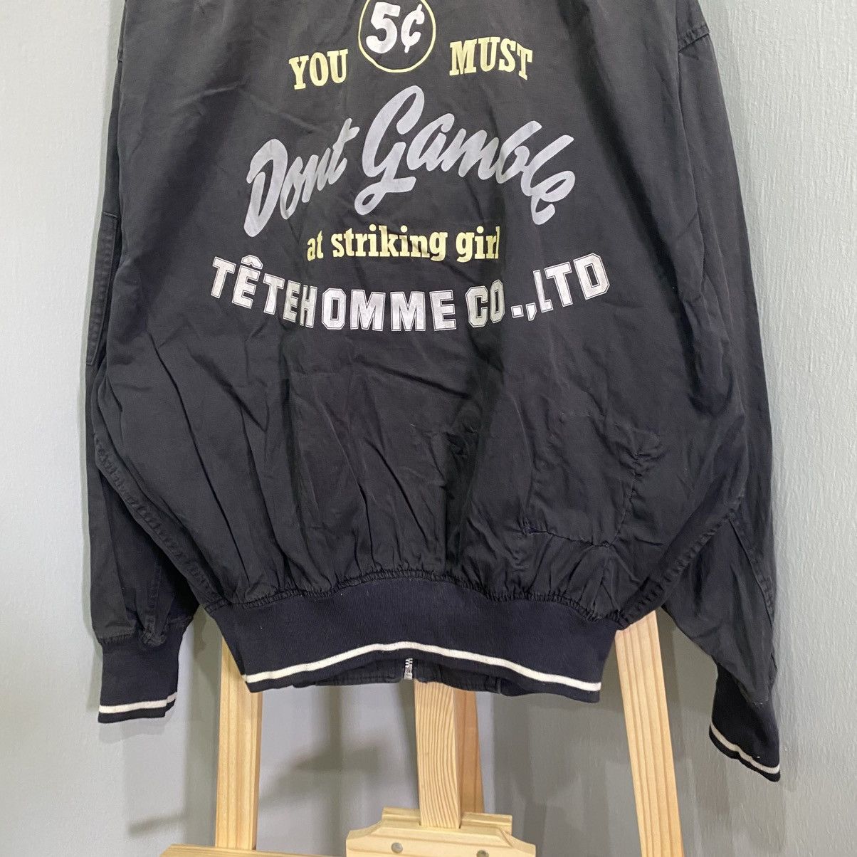 Tete Homme Archival Tete Homme "Don't Gamble" Graphic Bomber Jacket Size US M / EU 48-50 / 2 - 5 Thumbnail