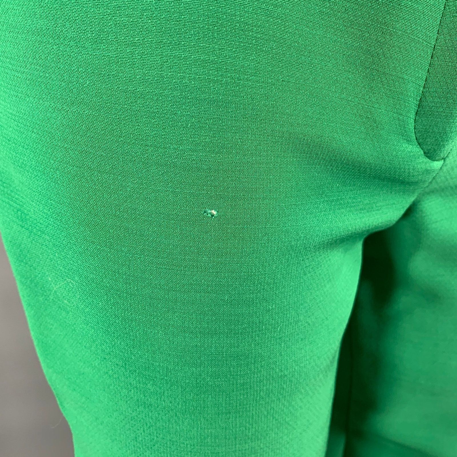 Byblos BYBLOS Size S Green Wool Blend Notch Lapel Pants Suit Size 26" / US 2 / IT 38 - 9 Thumbnail