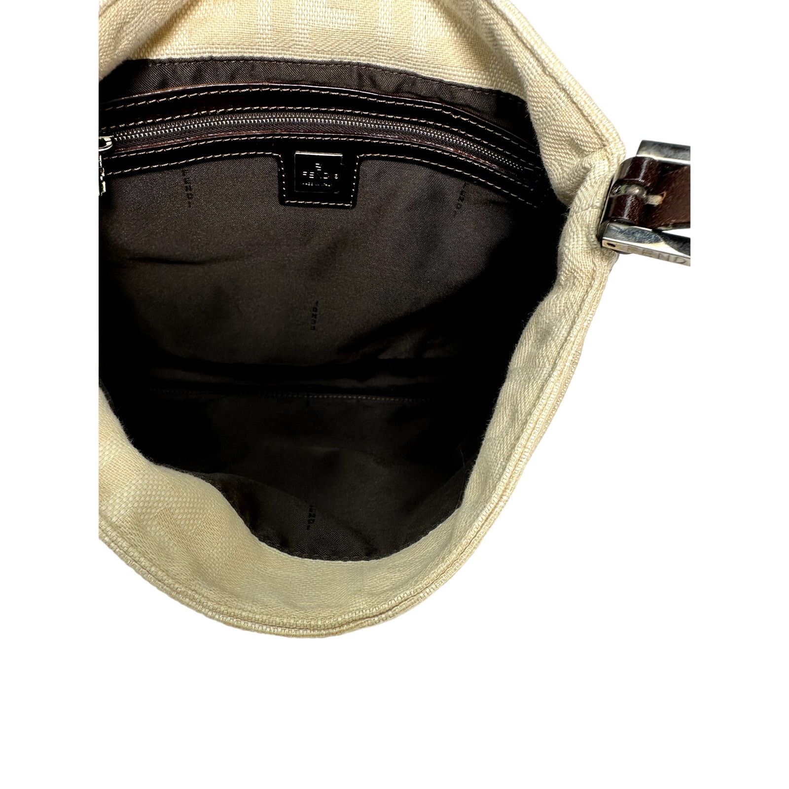 Fendi FENDI Zucca Canvas Mamma Baguette Shoulder Bag FF Beige Size ONE SIZE - 9 Thumbnail