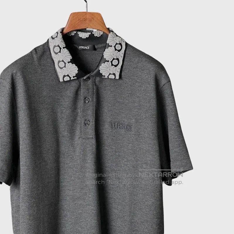 Versace Versace Summer Gray Cotton Logo Short Sleeve Polo . Size US M / EU 48-50 / 2 - 3 Thumbnail