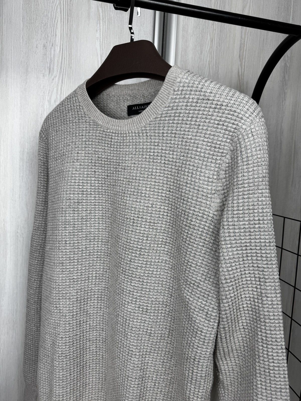 Allsaints Allsaints Rye Knit Crew Neck Grey Sweater Mens size M Size US M / EU 48-50 / 2 - 4 Thumbnail