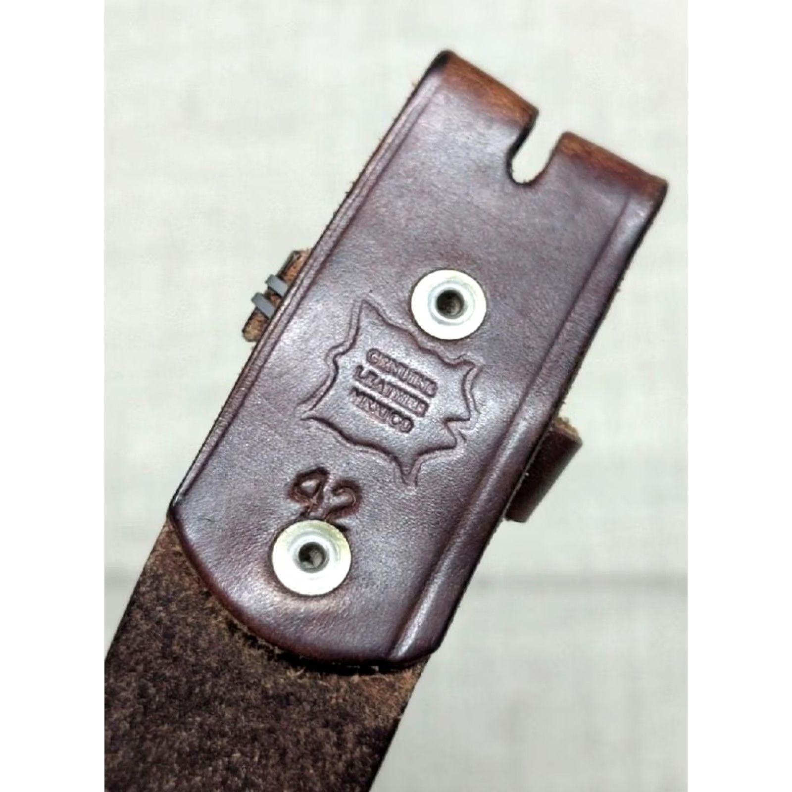 Vintage VINTAGE western belt Handcrafted leather Brown 44 Cowhide Weave buckle belt Mens Belt Size 44 - 6 Thumbnail