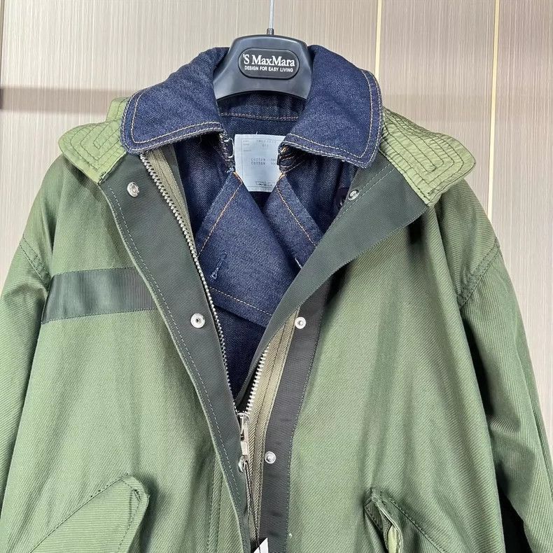 Sacai Sacai Denim Windbreaker Coat with Hood-2506 Size US M / EU 48-50 / 2 - 2 Thumbnail