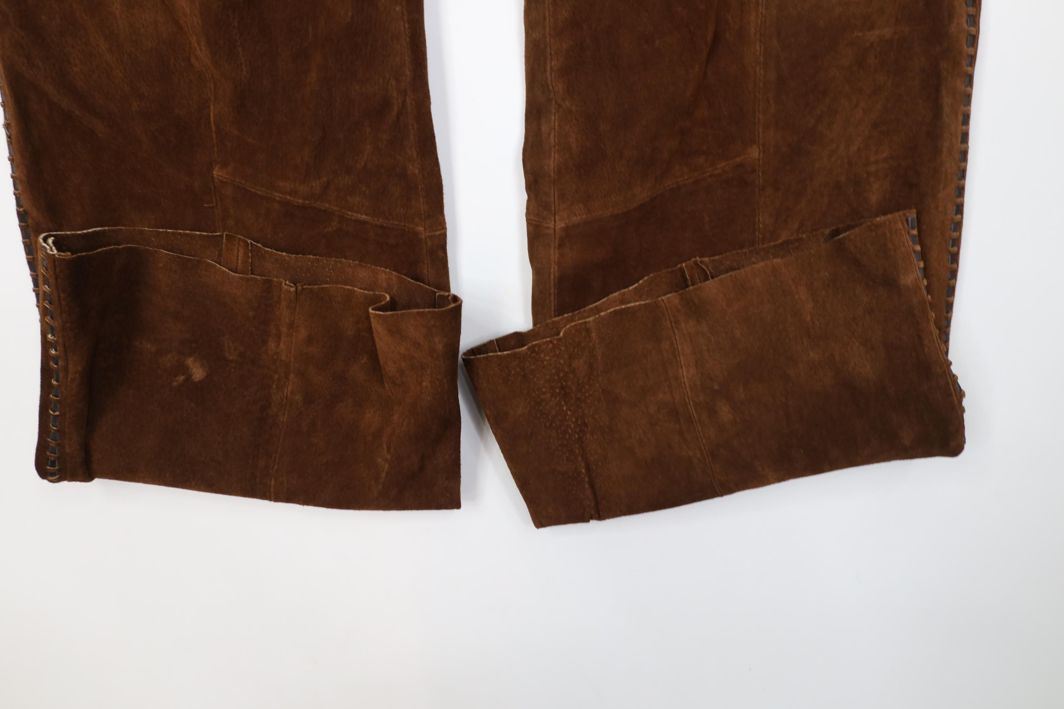 Vintage Vintage 90s Y2K Venus Williams Tennis Suede Leather Pants Size 34" / US 12 / IT 48 - 7 Thumbnail