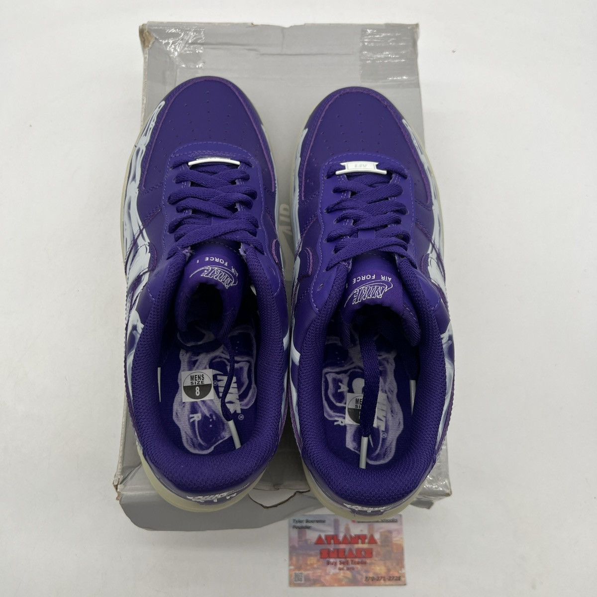 Nike Air Force 1 purple skeleton Size US 8 / EU 41 - 9 Thumbnail