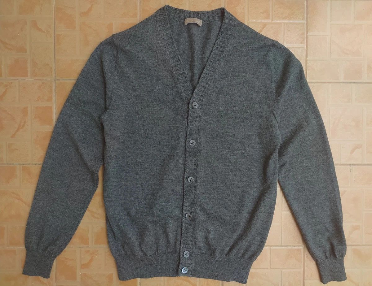 Cruciani CRUCIANI WOOL BUTTON CARDIGAN SWEATER SIZE 46 GRAY Size US S / EU 44-46 / 1 - 1 Thumbnail