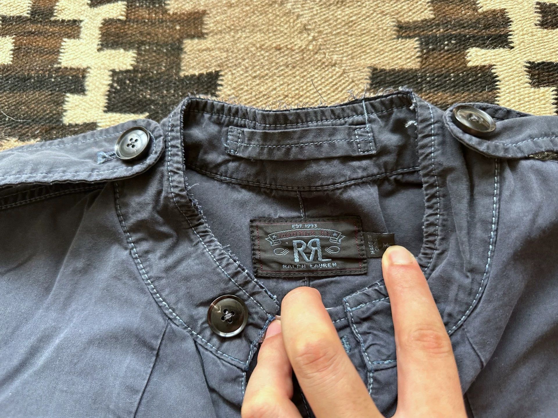 RRL Ralph Lauren RRL Military Distressed Hand-Painted Patchwork Jacket M Size US M / EU 48-50 / 2 - 6 Thumbnail
