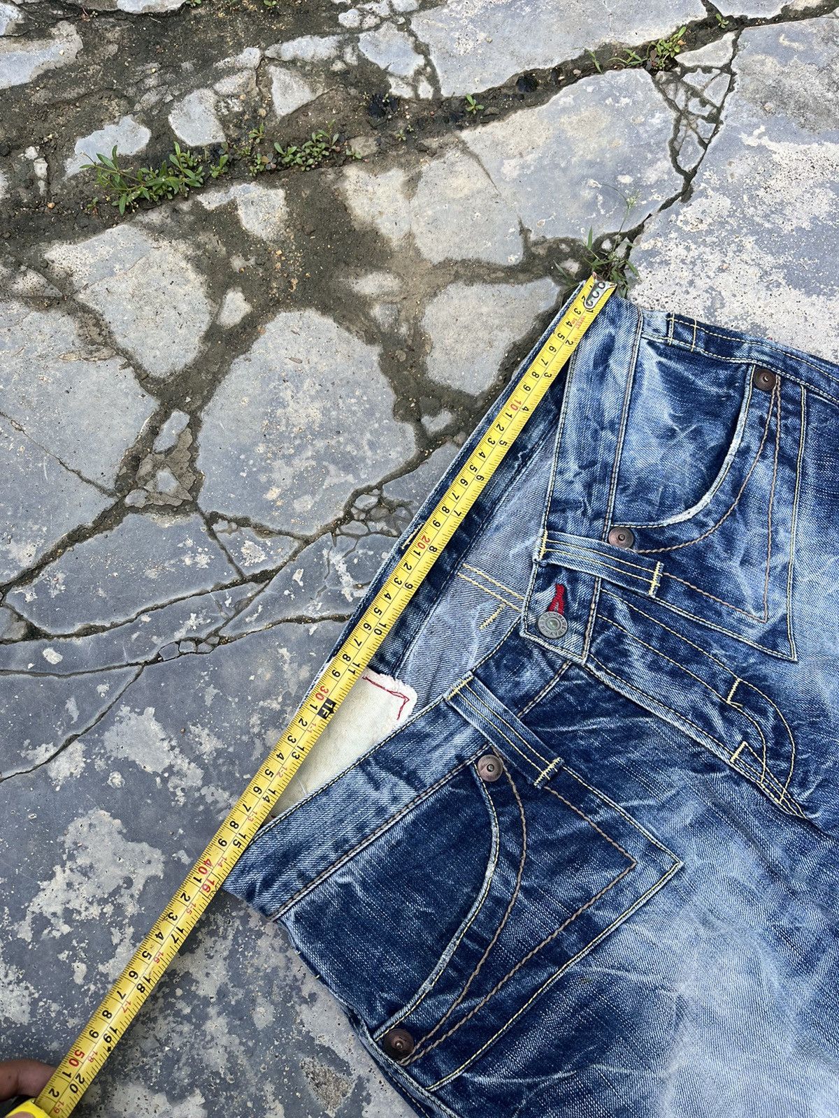 If Six Was Nine × Japanese Brand × Vintage Flare Crazy Striking Design Blue Jean Japan Denim Size US 32 / EU 48 - 11 Thumbnail