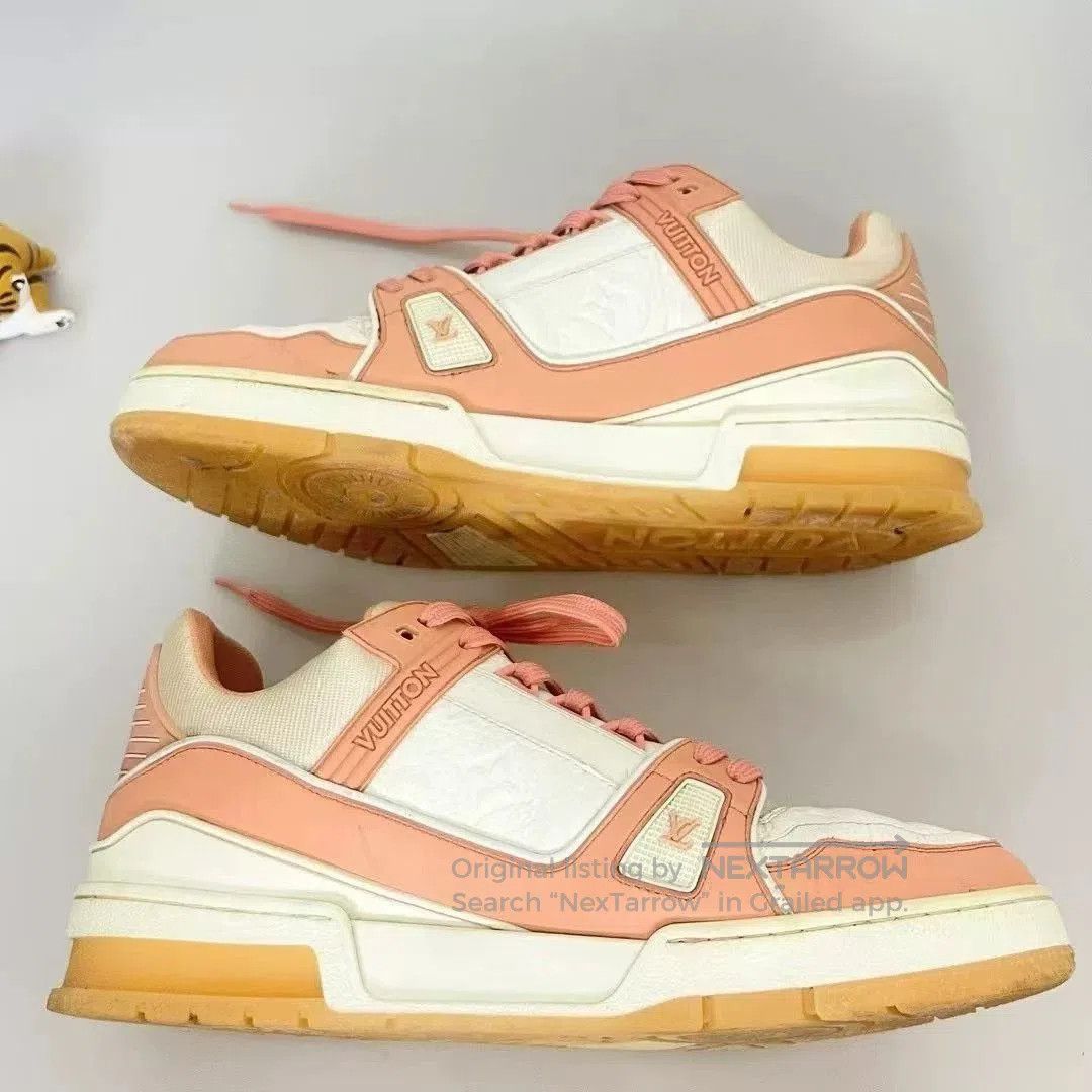 Louis Vuitton LV Trainer Peach. Size US 8.5 / EU 41-42 - 3 Thumbnail