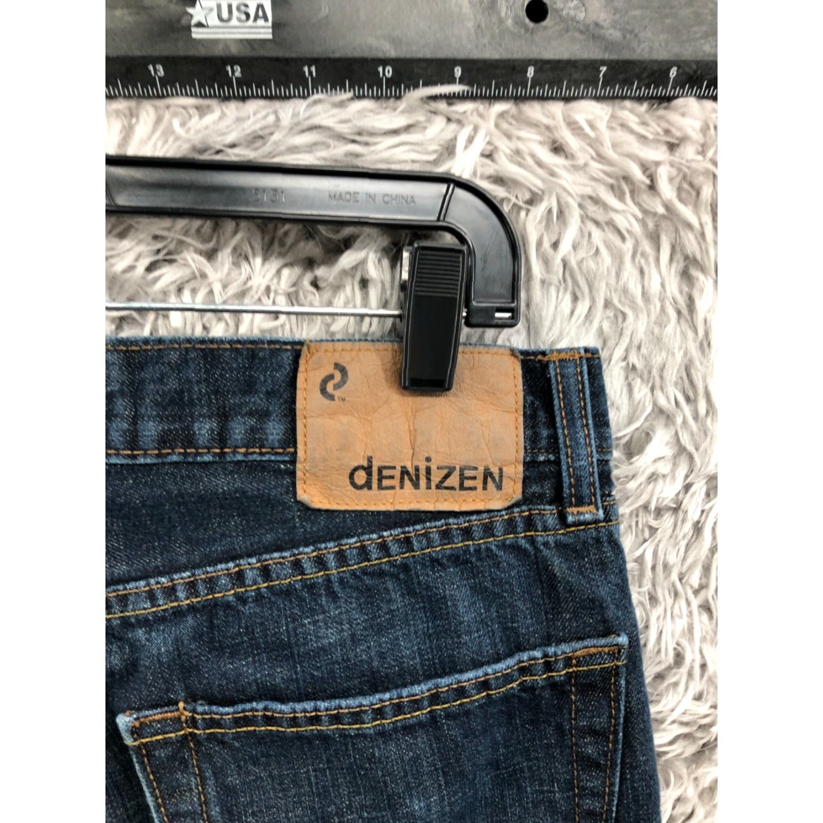 Denizen VINTAGE Denizen 236 Straight Jeans Size 34x34 Mens Mid Rise Medium Wash Blue Denim Regular 5-Pocket Logo Belt Loops Zip Size US 34 / EU 50 - 7 Thumbnail