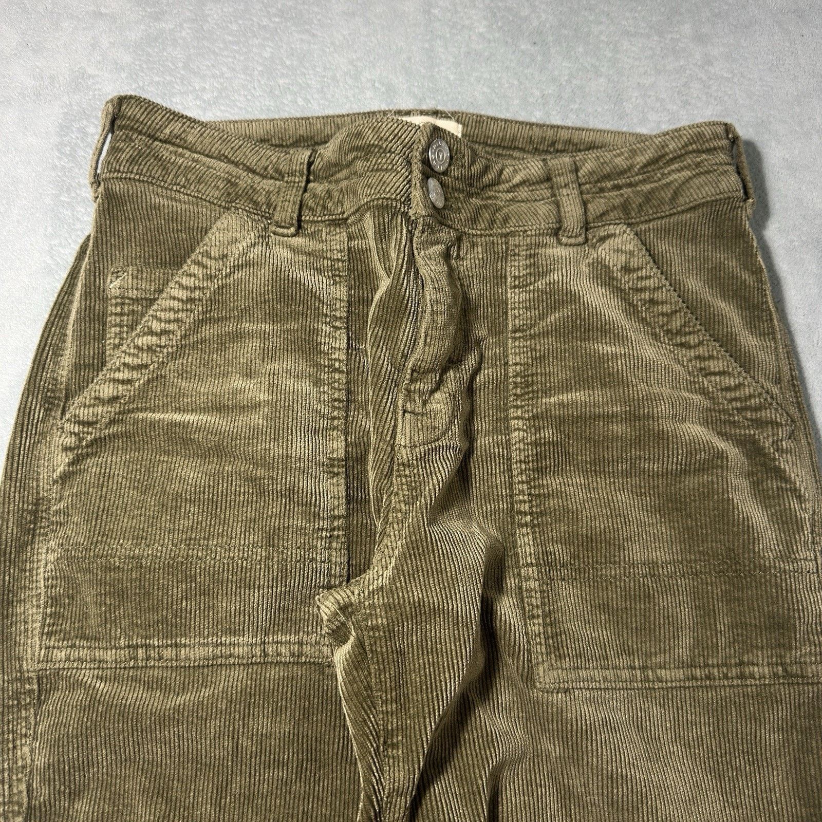 Anthropologie Pilcro Wanderer Double Knee Corduroy Pants Hamilton Boho Y2k Size 26" / US 2 / IT 38 - 4 Thumbnail