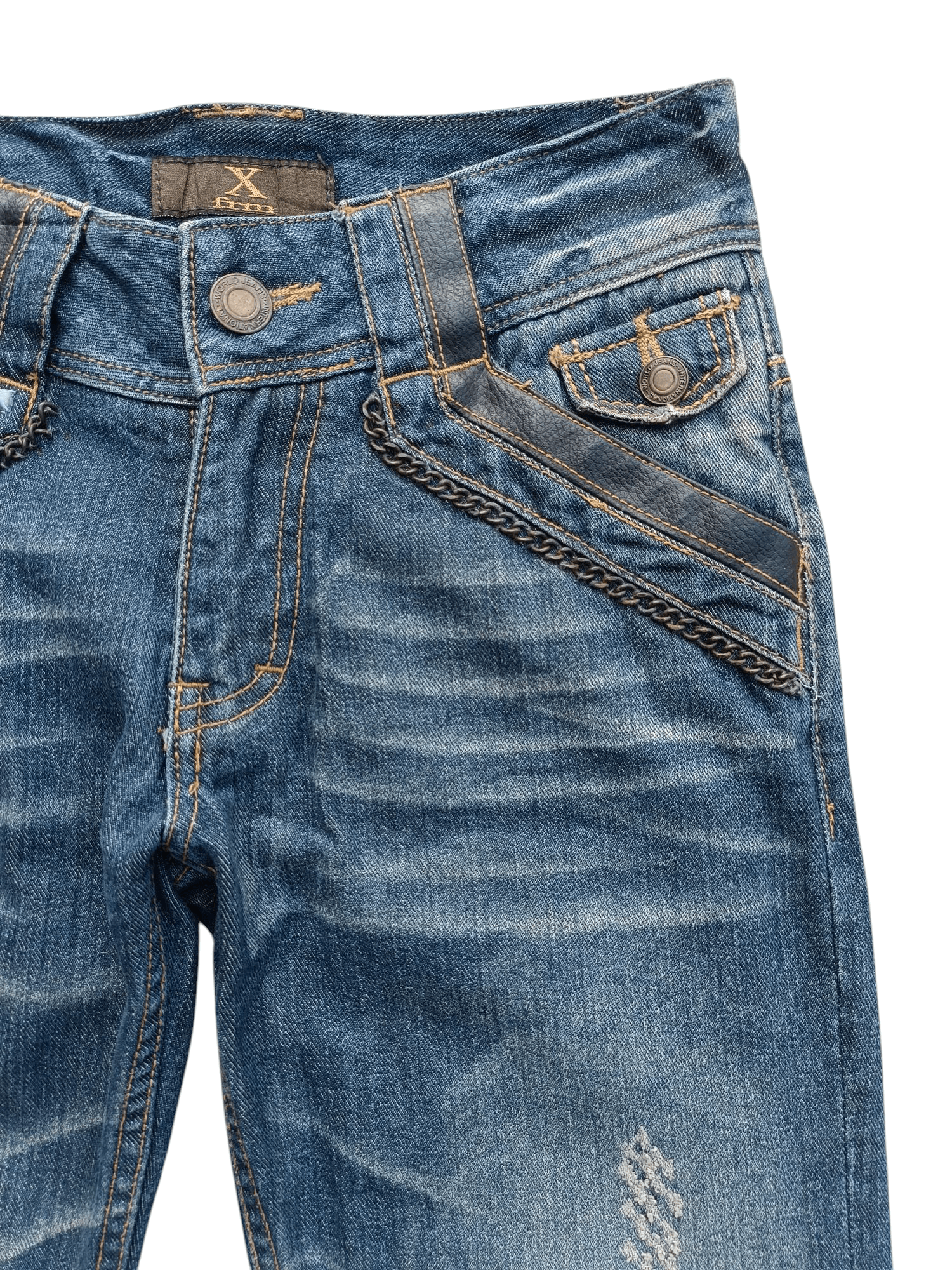 Japanese Brand × Seditionaries VTG Xfrm Japan Punk Style Stud Flare Distressed Jeans E253 Size US 29 - 10 Thumbnail