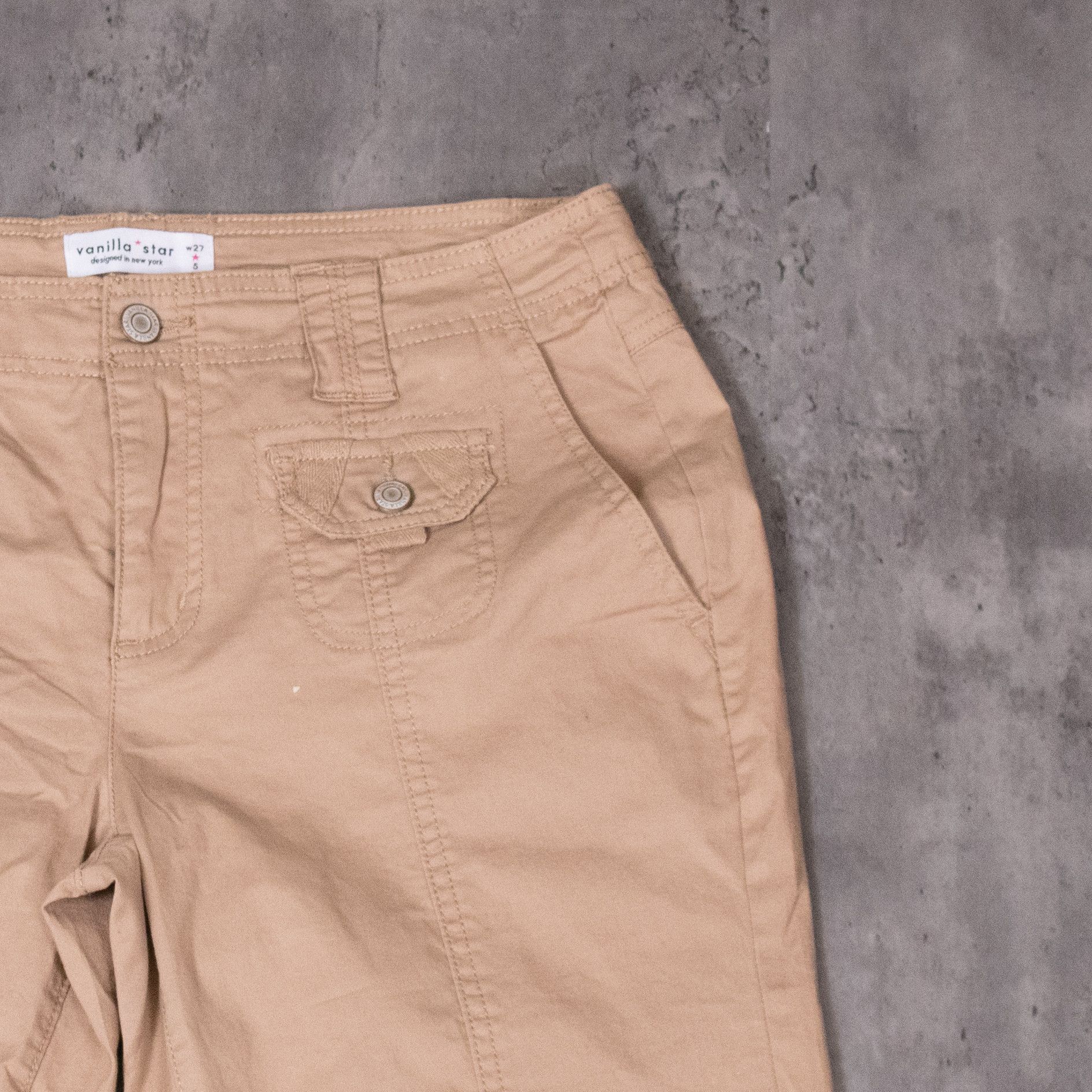 Japanese Brand × Vintage Y2K 2000's Villana Star Baggy Relax Falred Brown Pant's Size US 32 / EU 48 - 9 Thumbnail