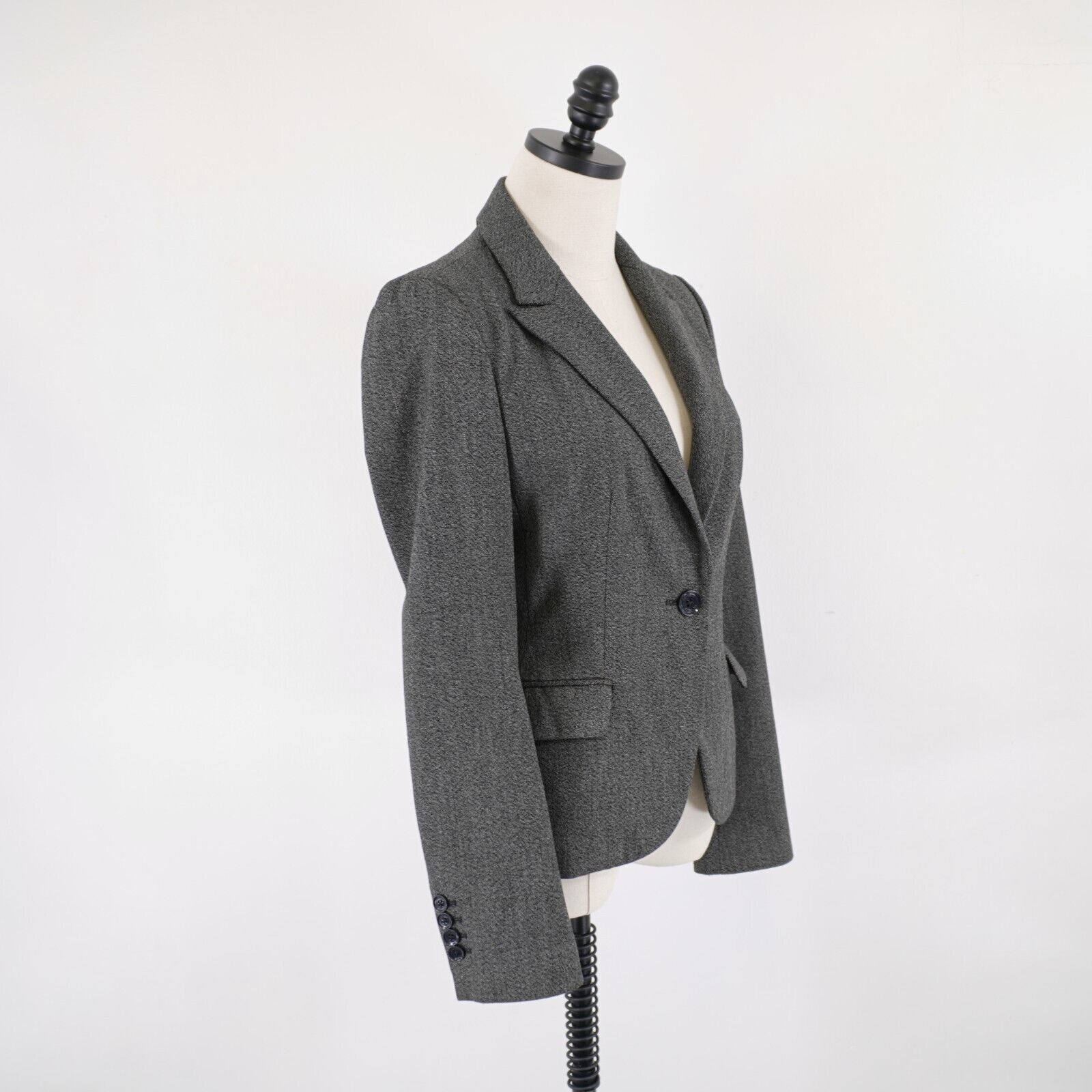 Express Express Design Studio Polyester Peak Lapel Blazer Size 4 Gra Size S / US 4 / IT 40 - 7 Thumbnail
