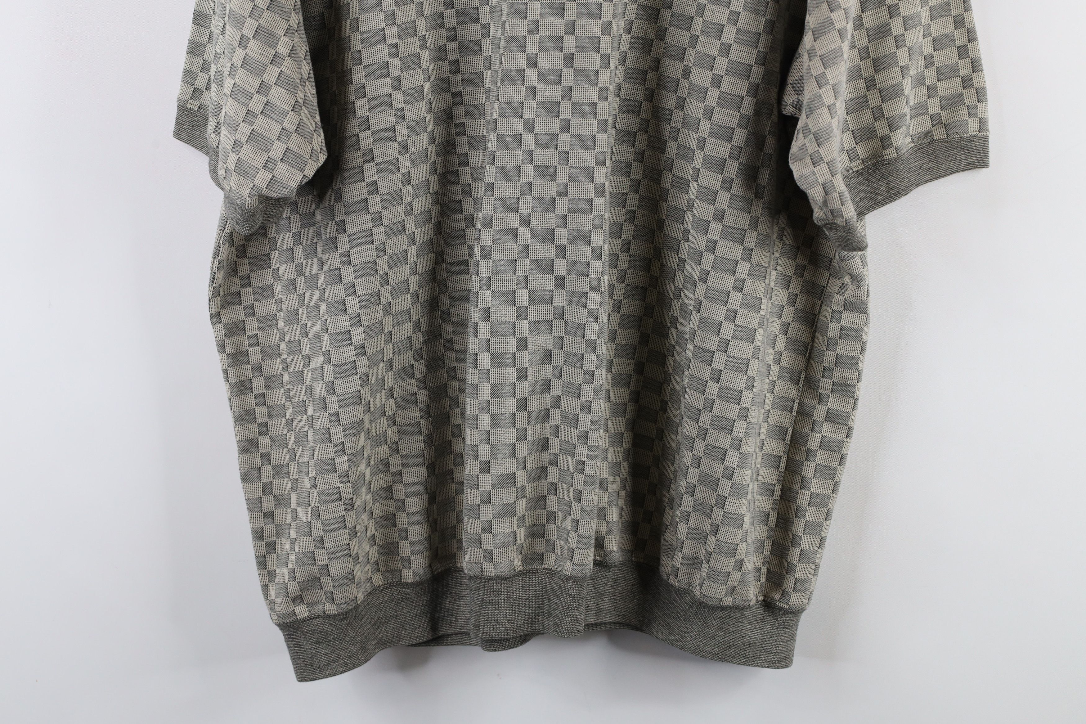 Vintage Vintage 90s Streetwear Checkered Knit Pullover Polo Shirt Size US XL / EU 56 / 4 - 13 Thumbnail
