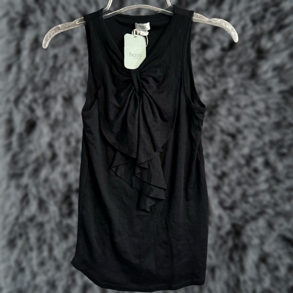 Hoss Intropia VINTAGE Hoss Intropia Top Womens S Ruffles Romantic Victorian Goth Elegant Edgy Chic Y2K Size S / US 4 / IT 40 - 1 Thumbnail
