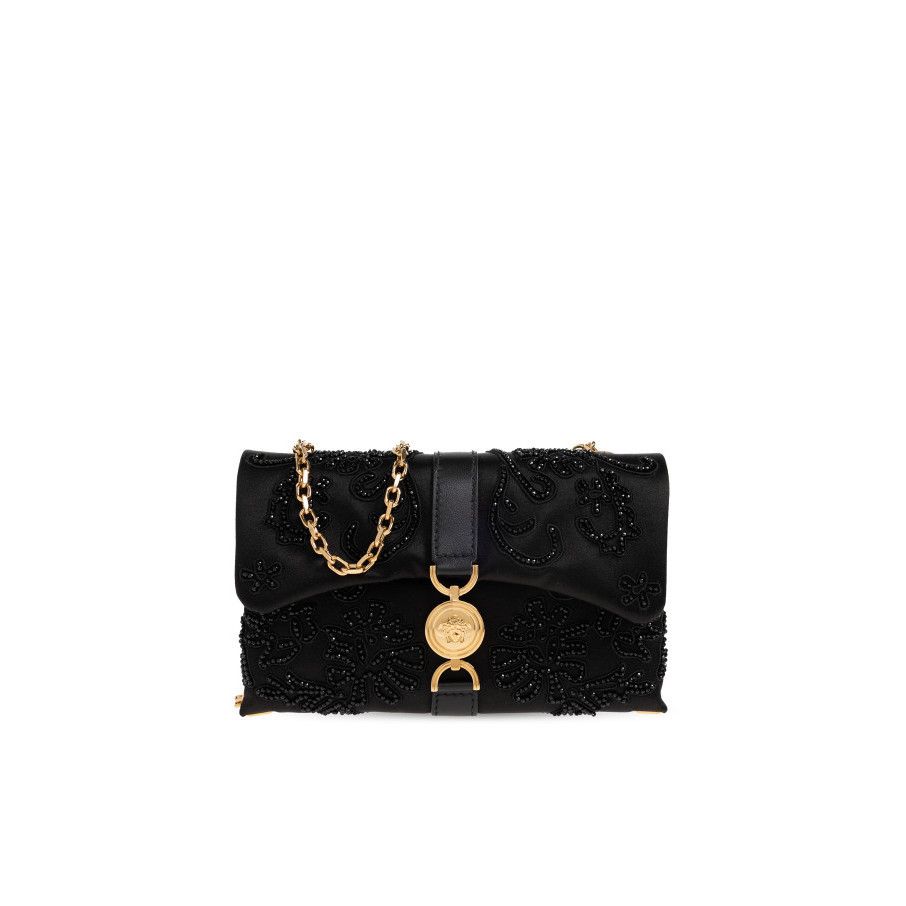 Versace VERSACE Kleio Mini Black Leather Shoulder Bag New & Authenti Size ONE SIZE - 1 Thumbnail