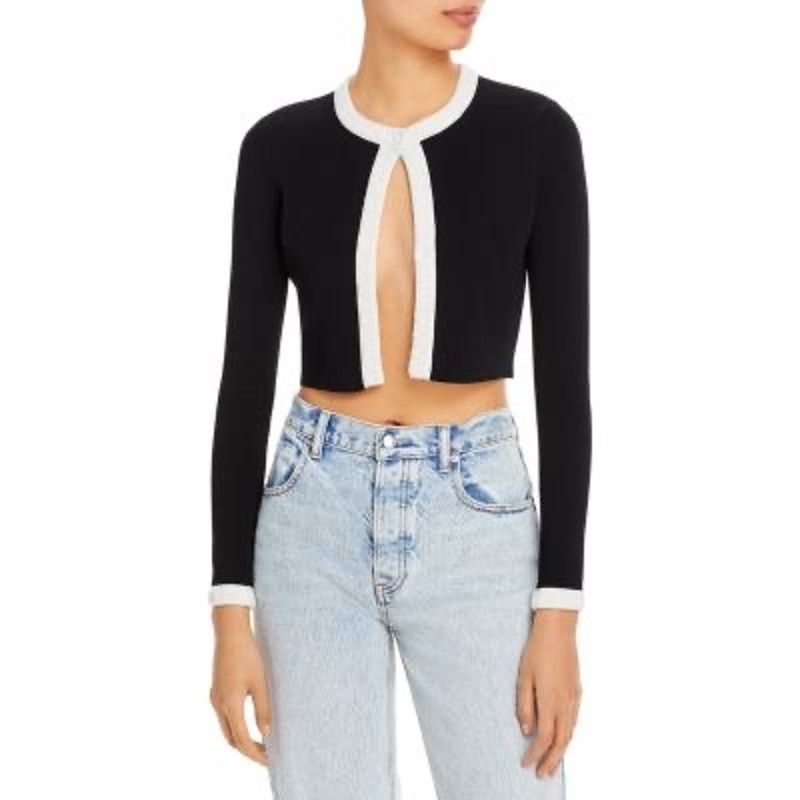 Alexander Wang Alexander Wang Cropped Logo Cardigan Size XS / US 0-2 / IT 36-38 - 1 Thumbnail