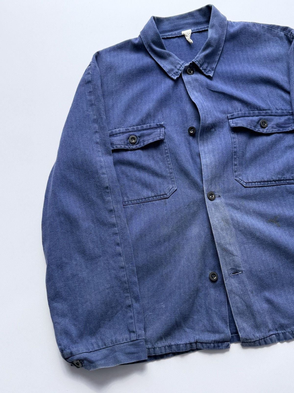 Vetra Vintage 70s French Work Faded Sanfor Chore Jacket Size US L / EU 52-54 / 3 - 5 Thumbnail