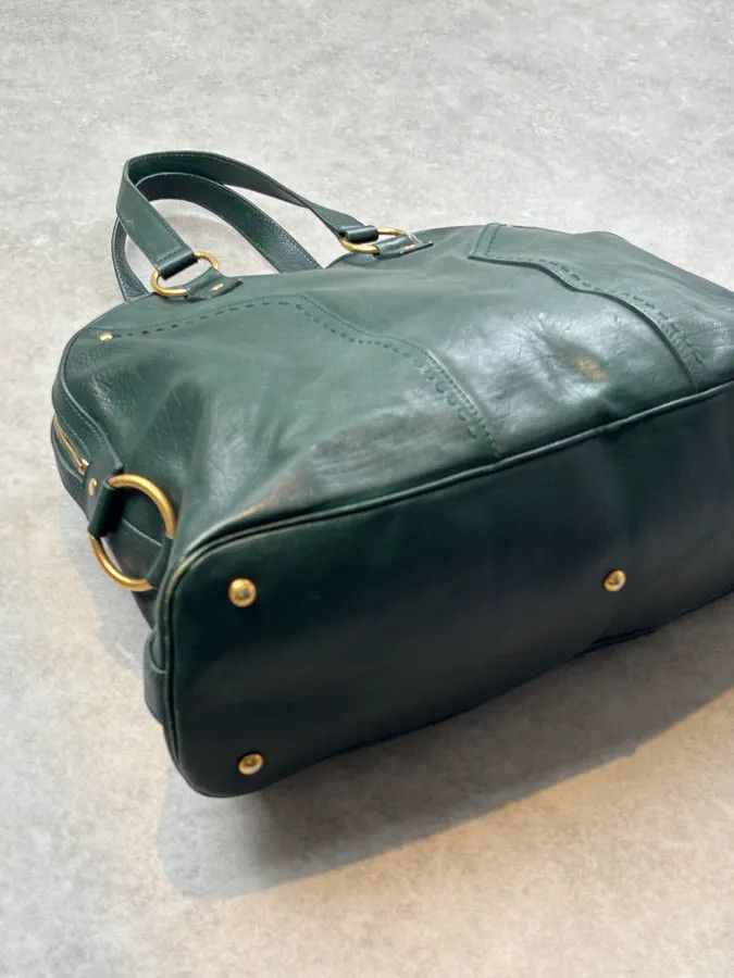 Yves Saint Laurent AW2008 Yves Saint Laurent Muse Dark Green Leather Handle Bag Size ONE SIZE - 12 Thumbnail