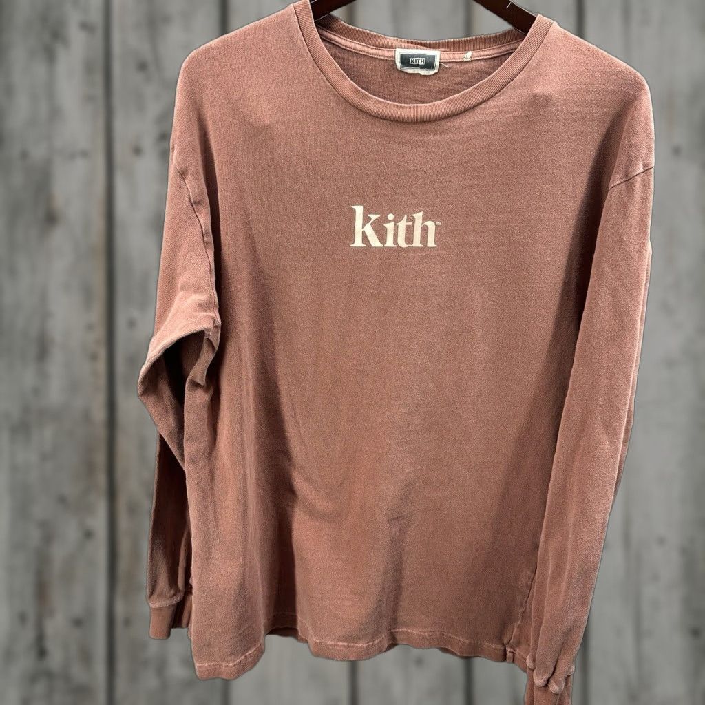 Kith Kith Classic Logo Long Sleeve T-Shirt Mens Large Molecule Coral Pink 2020 Size US L / EU 52-54 / 3 - 1 Thumbnail
