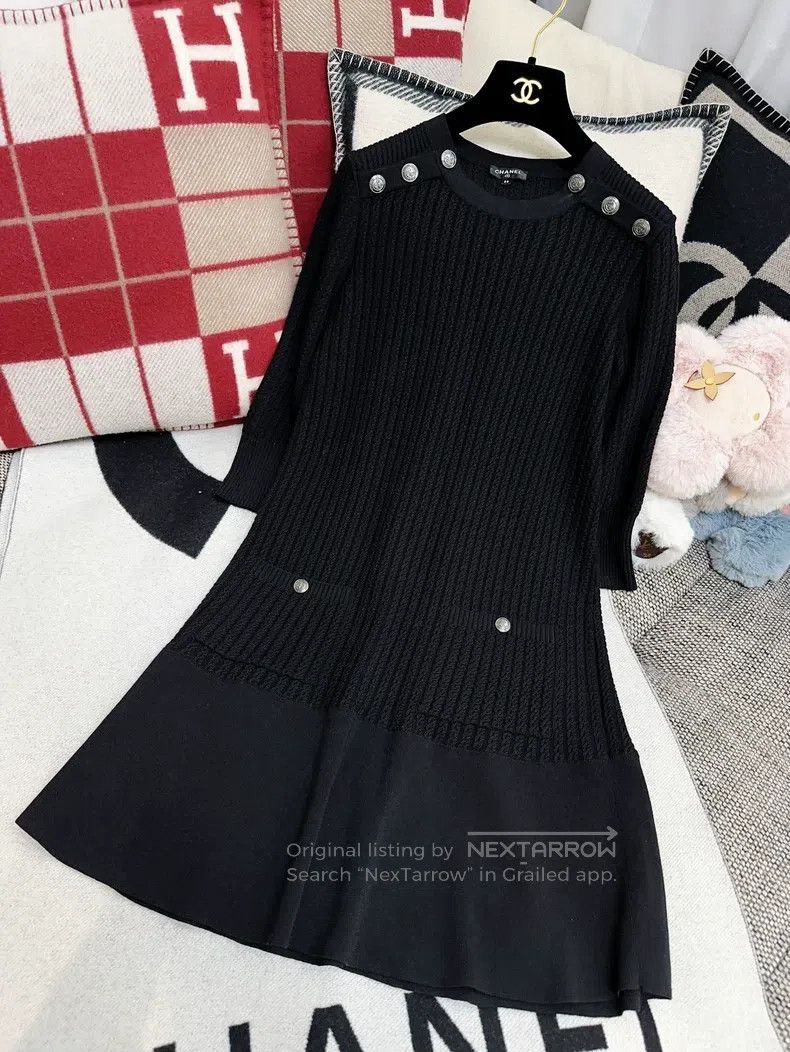 Chanel Chanel Hamburg series anchor buckle black long-sleeved kni Size XS / US 0-2 / IT 36-38 - 8 Thumbnail