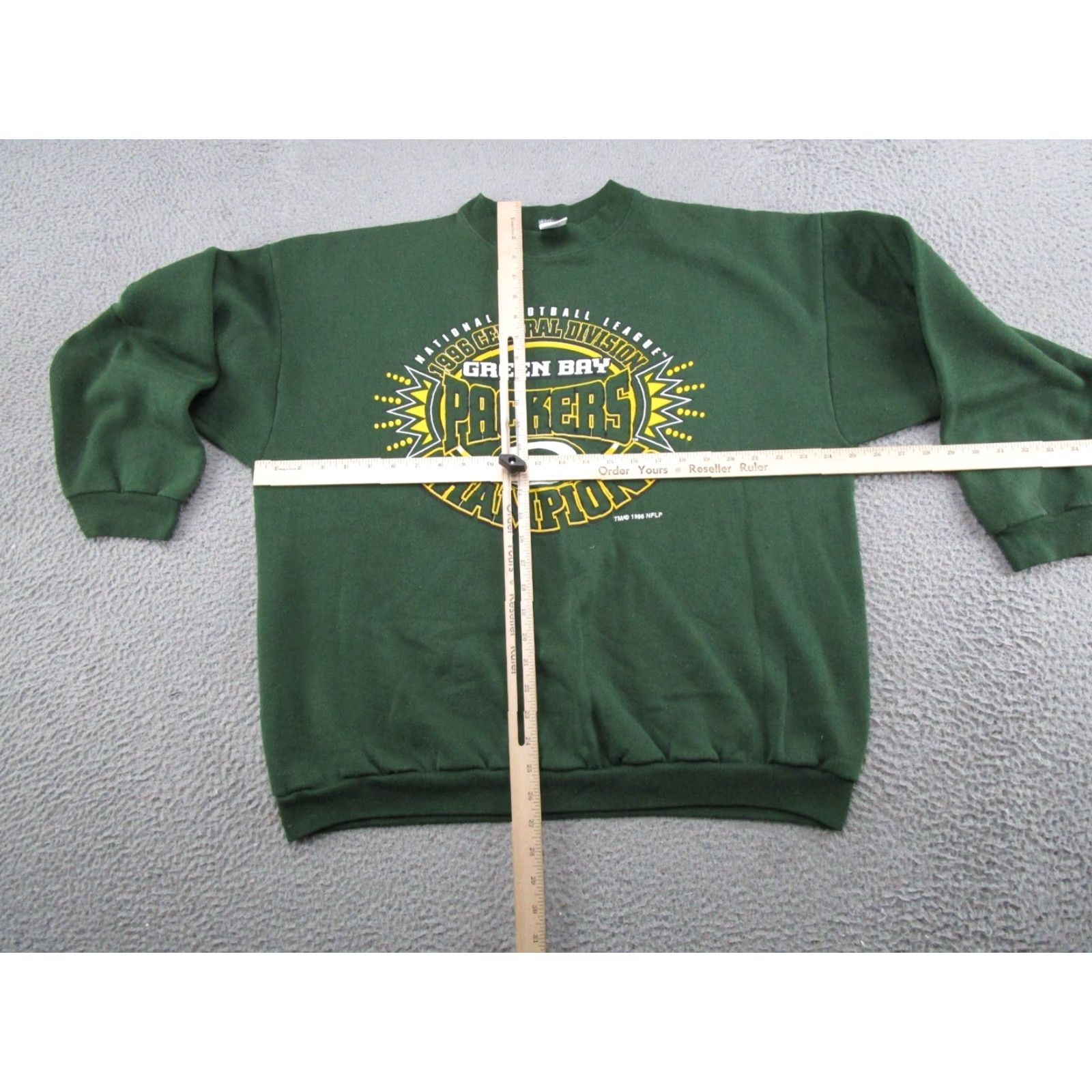 Logo 7 VINTAGE Green Bay Packers Sweatshirt 2XL Logo 7 Crew Neck Long Sleeve Pullover Men Green 1996 Central Division Champions Sports All Seasons Hooded Size US XXL / EU 58 / 5 - 5 Thumbnail