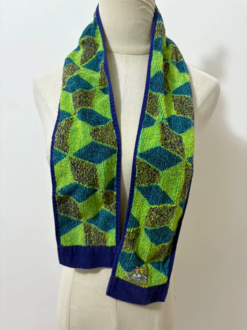 Vivienne Westwood Vivienne Westwood Saturn blue and green diamond towels Size ONE SIZE - 5 Thumbnail