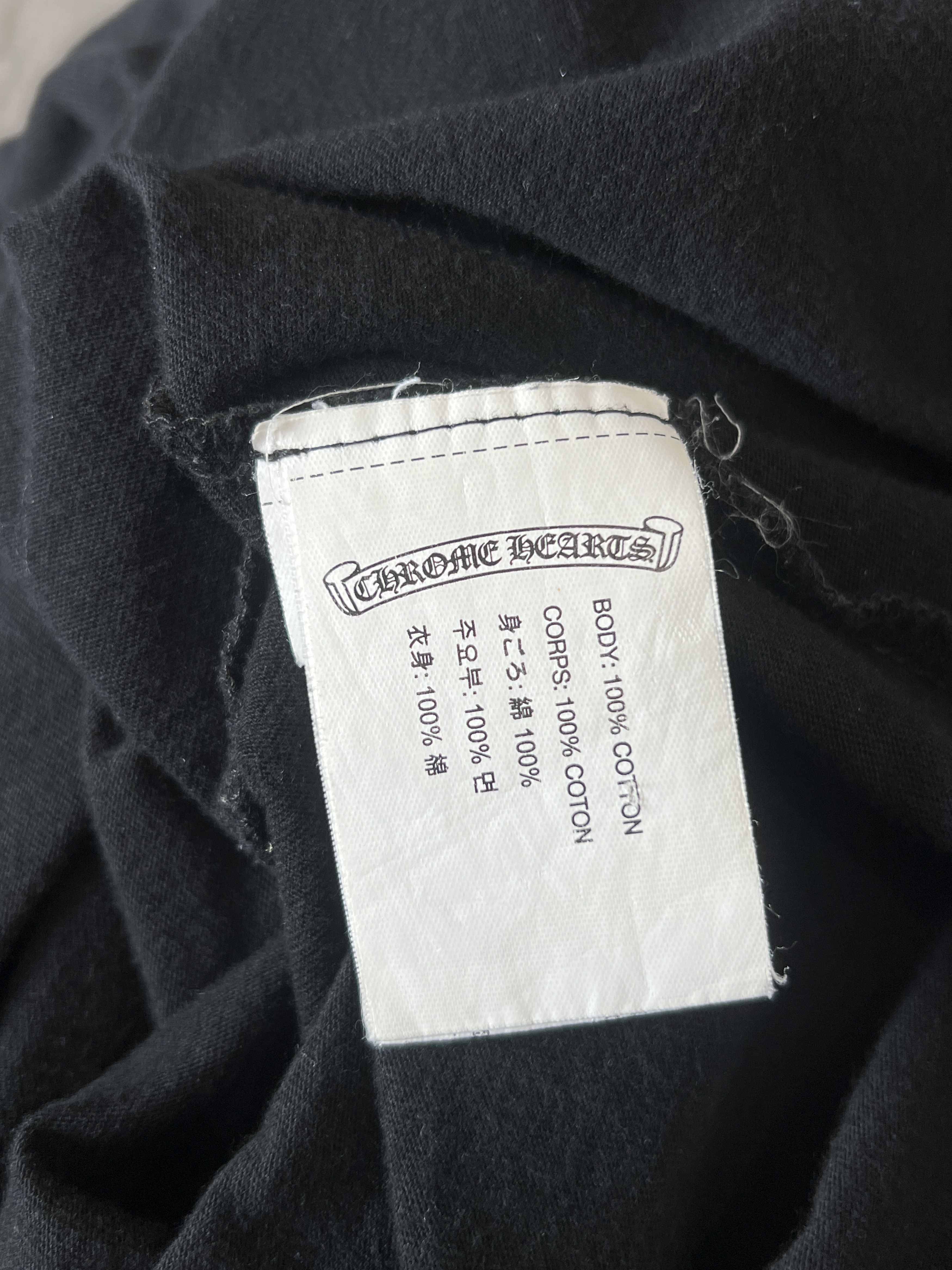 Chrome Hearts Chrome Hearts Pocket Tee Fuck You Script Back Black M Size US M / EU 48-50 / 2 - 7 Thumbnail