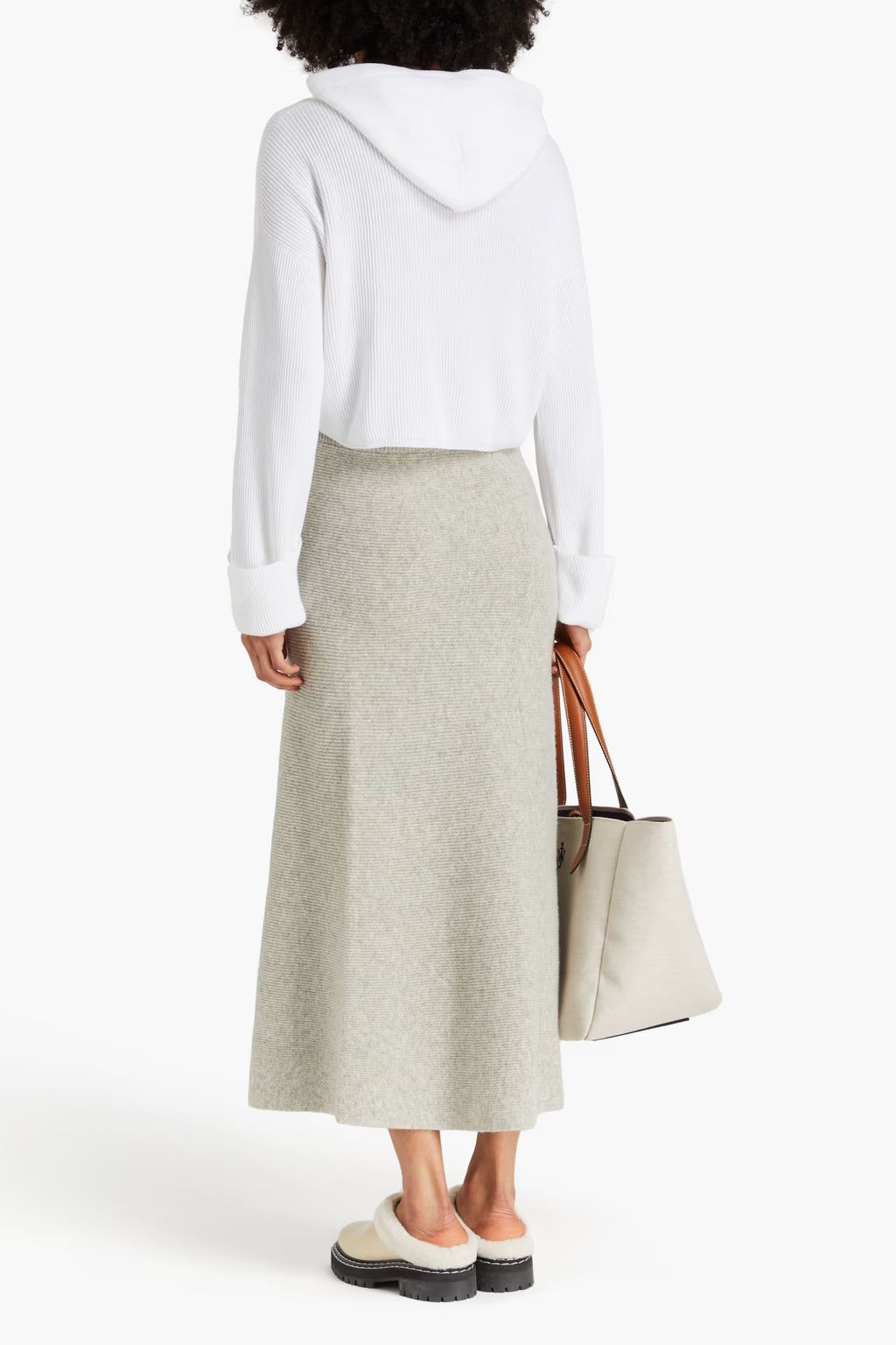 Brunello Cucinelli o1y0825 Hooded Sweater in White Size L / US 10 / IT 46 - 3 Thumbnail