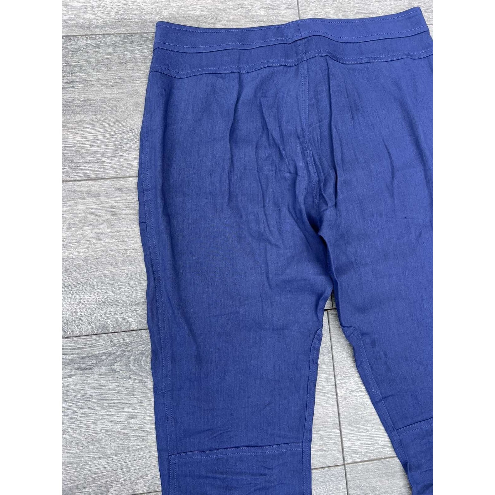 Vince VINCE Women's classic linen trousers navy Size 6 A000164 Size 28" / US 6 / IT 42 - 11 Thumbnail