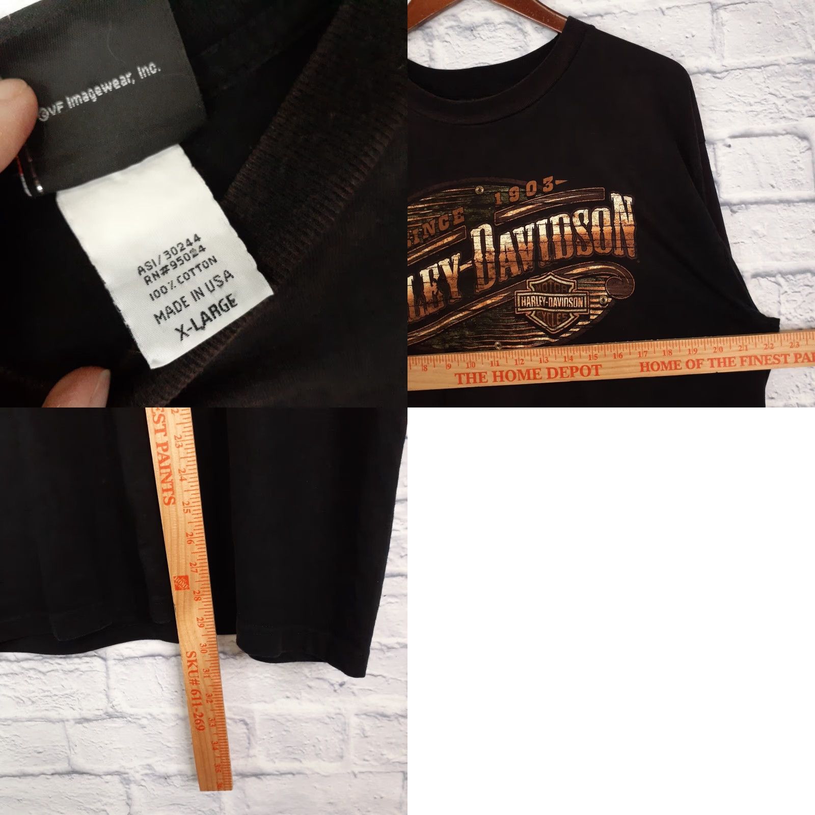 Harley Davidson VINTAGE Harley-Davidson Canada Short Sleeve T Shirt Mens M Black Crew Neck 2-Sided Made USA Size US M / EU 48-50 / 2 - 8 Thumbnail