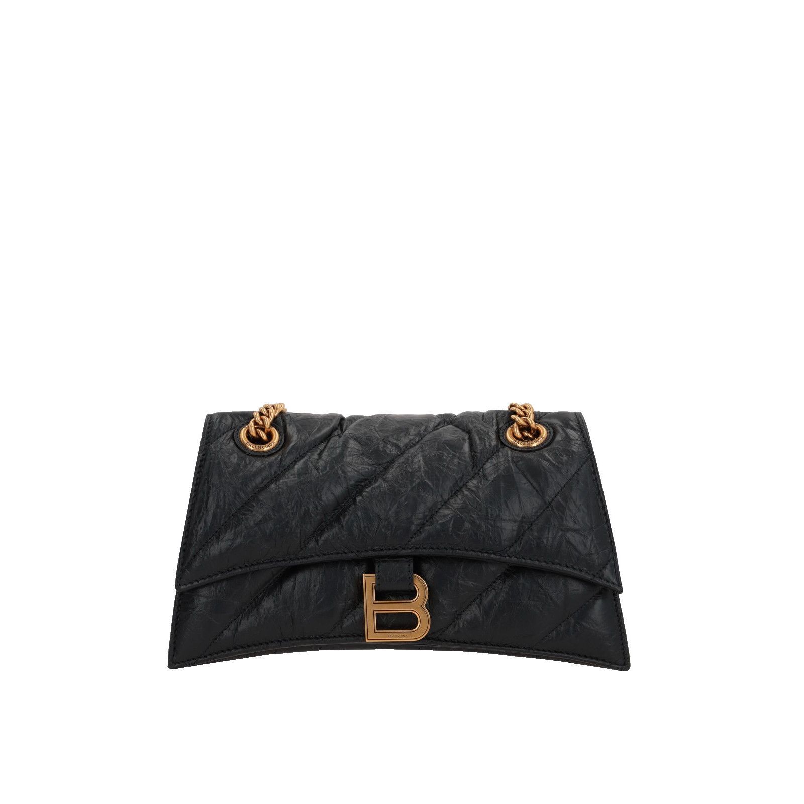 Balenciaga BALENCIAGA Crush Small Black Leather Shoulder Bag New Size ONE SIZE - 1 Thumbnail