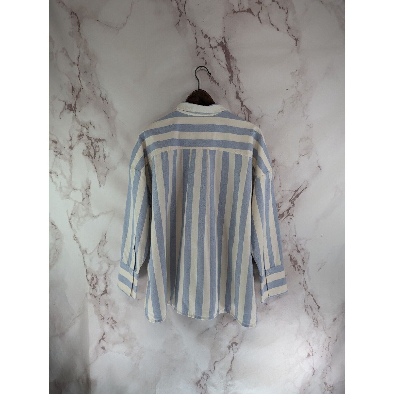 Everlane Everlane Shirt Womens XS Blue Striped Button Boxy Oxford Size XS / US 0-2 / IT 36-38 - 5 Thumbnail