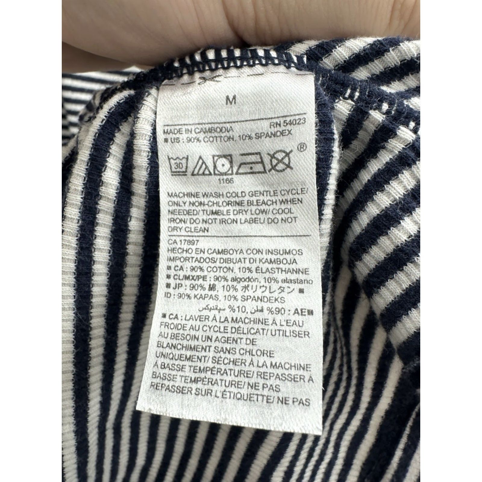 Old Navy Old Navy Maternity Tank Top Womens Blue White Stripped Size M Medium Sleeveless Cotton Spandex Knit Casual Easy Care Regular Pullover Scoop Neck Size M / US 6-8 / IT 42-44 - 5 Thumbnail