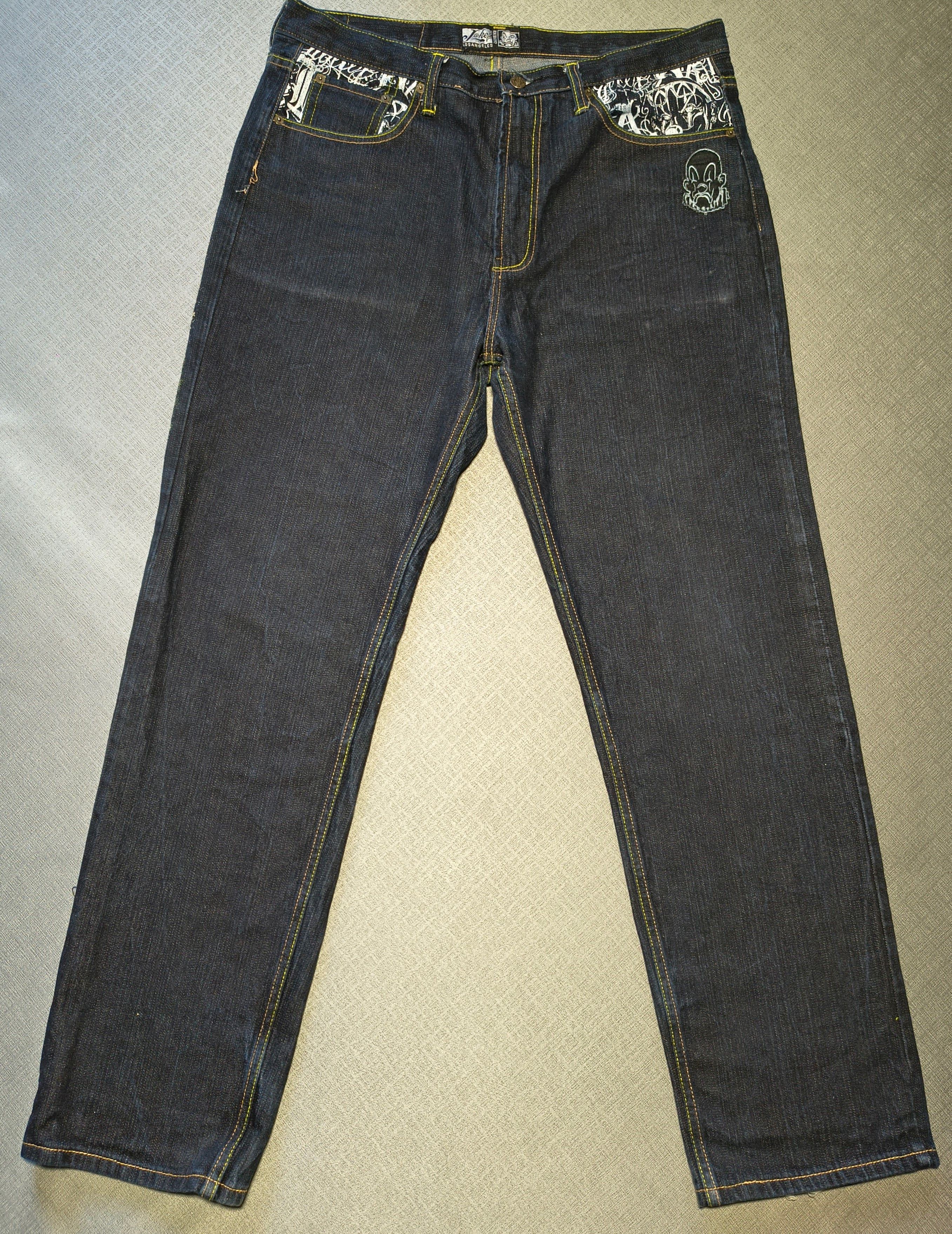Other Vintage Joker Brand "Lost Angel" Baggy Denim Jeans Size US 38 / EU 54 - 2 Thumbnail